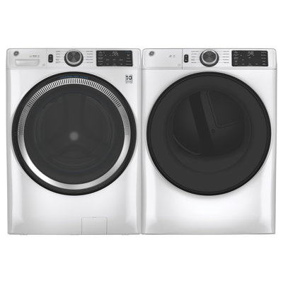 GE Appliances 4.8 cu. ft. ENERGY STAR Front Load Washer with UltraFresh Vent System with OdorBlock and Sanitize w/ Oxi + 7.8 cu. ft. ENERGY STAR Smart Electric Dryer with Sanitize Cycle