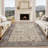 Area Rugs North African Boho Area Rug for Living Room – Machine Washable, Low Pile, Non-Slip Carpet for Living Room, Bedroom, Kitchen & Hallway,-1365962878