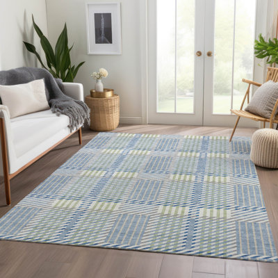 Premium Machine Washable Cortes AMF1000 Plaid Rug