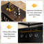 Unité de bar Industrial Home, table de pub à 3 niveaux avec bar à vin, armoire à vin en forme de L avec porte-verres et rangement pour le vin
