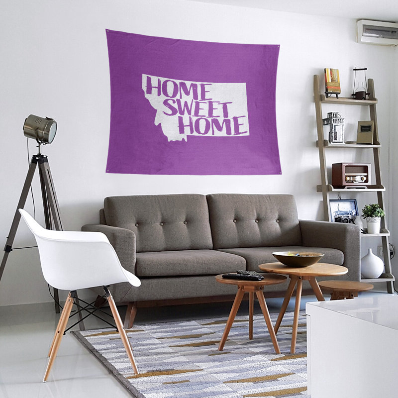 Tapisserie Home Sweet Montana, H 51 po x l 60 po, Violet