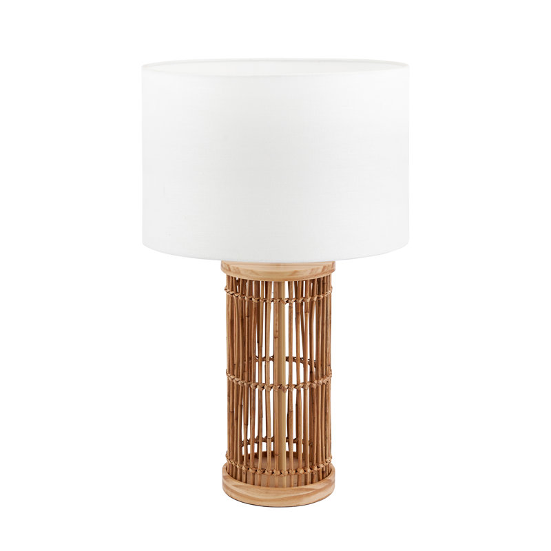 Delarue Wicker/Rattan Lamp, 51cm H x 30cm W x 30cm D