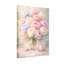 Plantes et fleurs roses pastel dans un vase en verre, reproduction d'art-2052307134