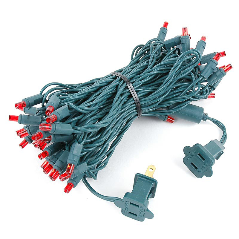 Outdoor 50 - Bulb 11'' Plug-in LED Wide Angle LED String Light, Pure White, Green