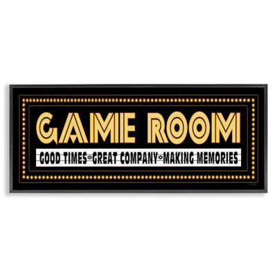 Vintage Arcade Game Room Black Framed Giclee Art by Cindy Jacobs