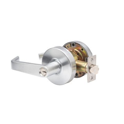 Poignée de porte de rangement cylindrique standard en chrome brossé de classe 2 LSV Saturn Series