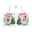Ornements de Noël DEL en toile, bonhomme de neige et sapin assortis - Paquet de 2