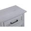 Table de chevet 25 po à 2 tiroirs de couleur grise avec chargement USB