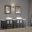  84" Double Bathroom Vanity Set with Mirror-23188989