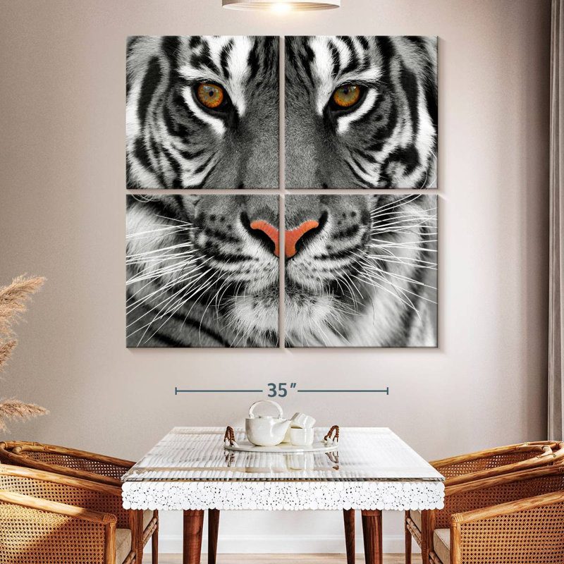 Brampt Staring Tiger, 50" H x 50" W