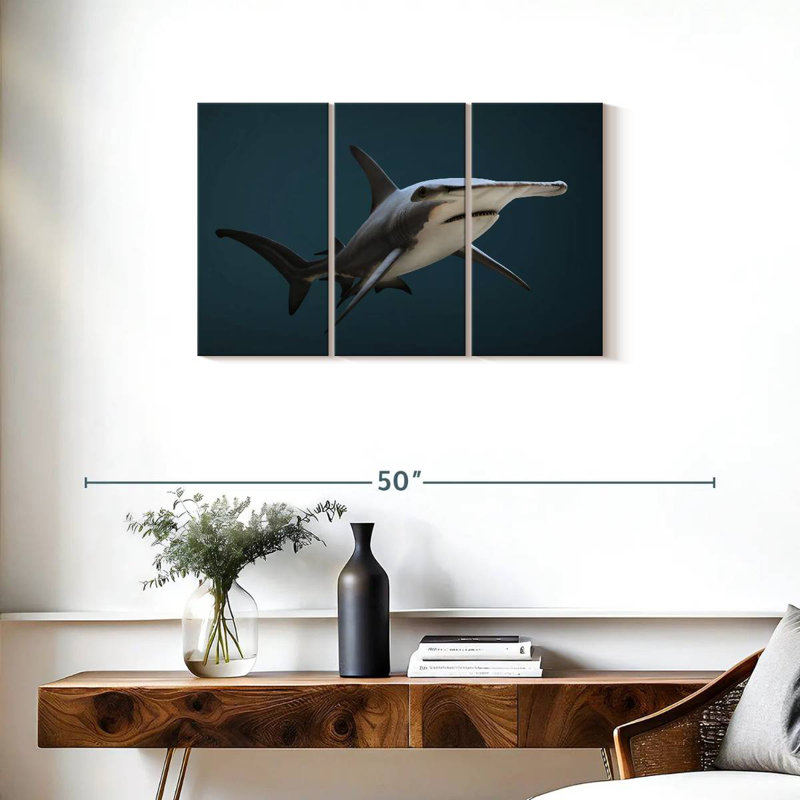 Great Hammerhead Shark, 20" H x 33" W