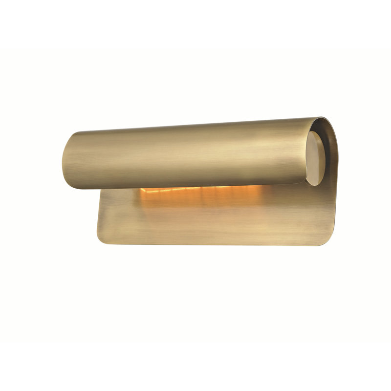 Aged Brass Elegance 1-Light Dimmable Wall Sconce