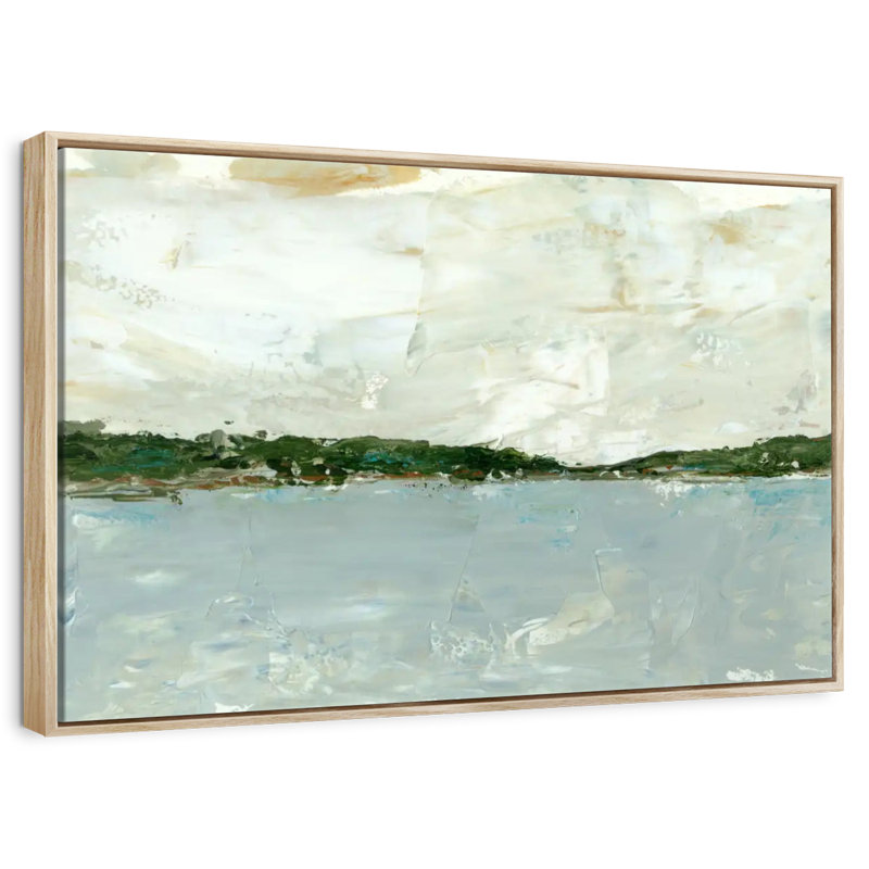 Vue panoramique I, Cadre flottant en bois naturel, 46 po x 31 po