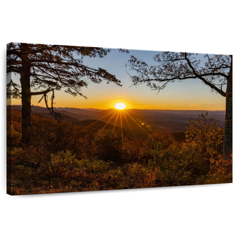 Blue Ridge Parkway au coucher du soleil, H 8 po x l 12 po