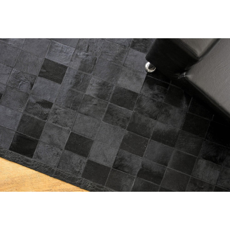 Mckinney Geometric Cowhide Hand Woven Area Rug, Rectangle 240 x 300 cm