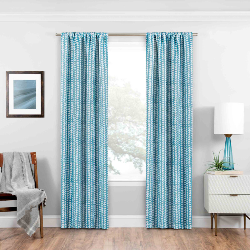 Naya Blackout Curtain Single Panel, 37" W x 63" L, Gray