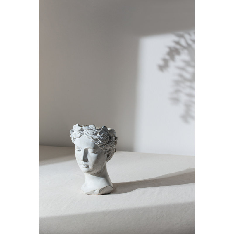 Greek Style Cement Home Decor Vase - 8.3Lbs, 7.17X6.75X10.34 Inches, Gray Outdoor 10.34 Inches High, 6.75 Wide, 7.17 Deep, 8.8Lb,