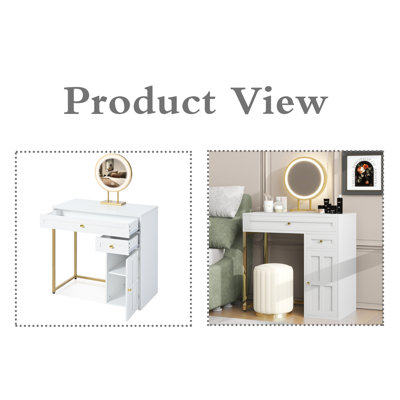 Vanity Table With Lighted Mirror