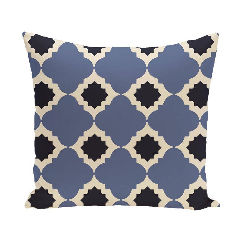 Housse et coussin, H 16 po x l 16 po, Bleu marine