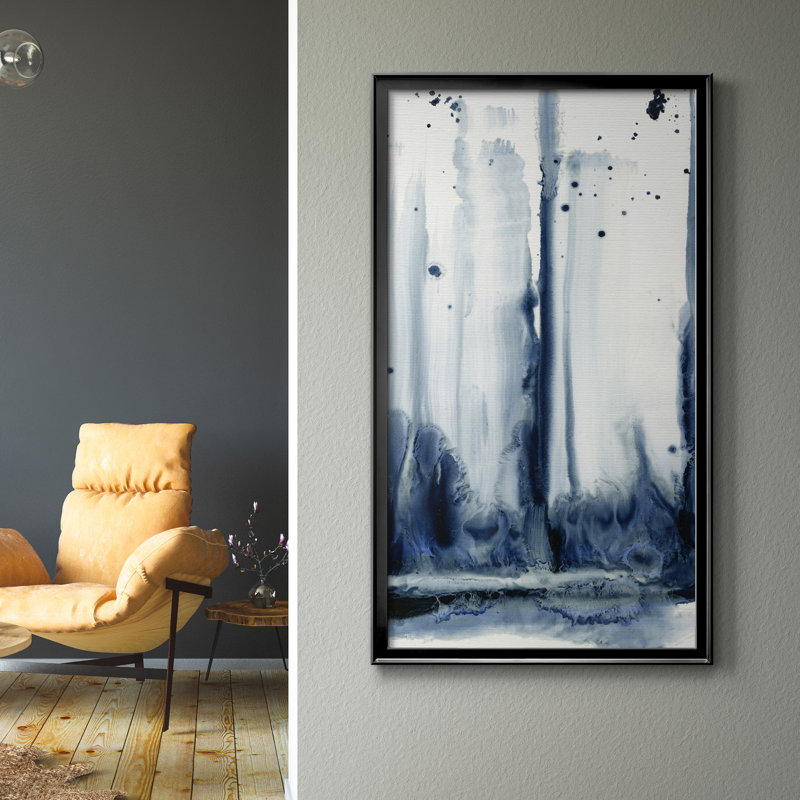 Forêt arctique II - Peinture sur toile encadrée, Toile avec cadre noir, H 22,5 po x l 42,5 po x P 1,5 po