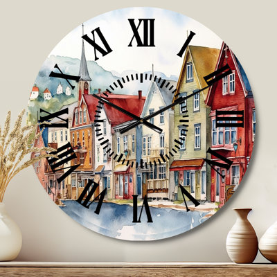 Newfoundland Coastal Vintage II - Canadian Black Face Wall Clock