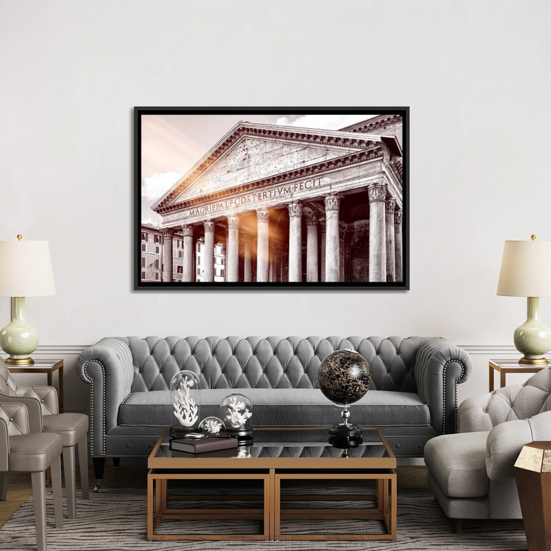 «The Pantheon» par Philippe Hugonnard - impression sur toile tendue, H 32 po x l 48 po x P 1,5 po, Toile avec cadre noir