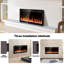 Electric Fireplace Recessed Wall Mounted Wide Screen Ultra Narrow Bezel Frame HD Flame Effect Crystal Fuel Bed Modern Fire Places with Remote Control-2089040326