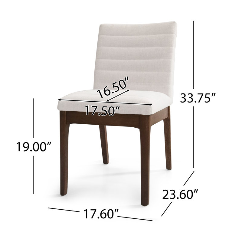 Chaises parsons rembourrées Kuruova, Beige clair