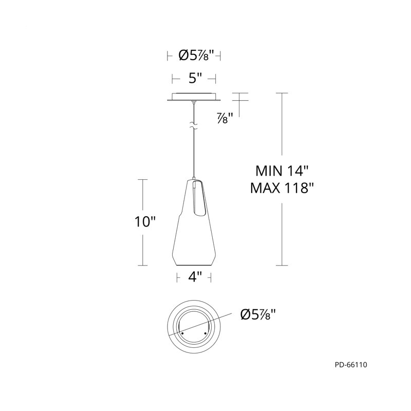 Ingot 1 - Light LED Single Pendant, Brushed Nickel