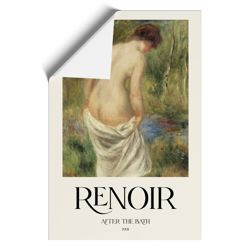 After the Bath Print by Pierre Auguste Renoir - Frameless Print, 30cm H x 21cm W x 0.1cm D