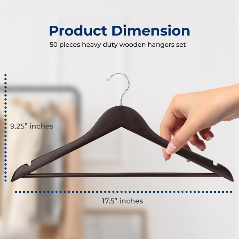 Non-Slip Standard Hanger, 80, Brown