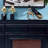 Black Solid Wood Electric Fireplace