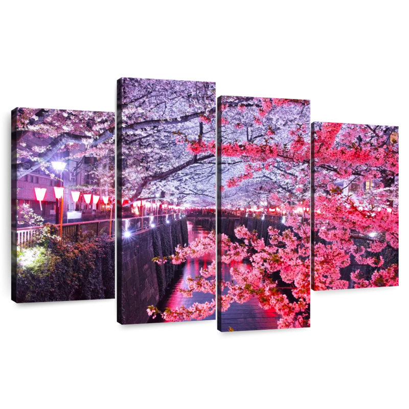 Nicci Meguro River au printemps, H 14 po x l 24 po