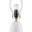 Lampe de table en céramique texturée avec abat-jour cannelé blanc Voir ci-dessous