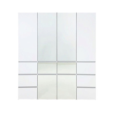 Modular Wood Closet System with Mirror