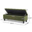 Spacieux banc de rangement avec repose-pieds Boucle vert pour les espaces de vie