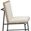 Ensemble de 2 chaises d'appoint Valer en chêne et en tissu beige avec structure en métal et dossier rembourré