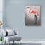 «Flamingo with Lace-up bottes», impression sur toile tendue-33420404