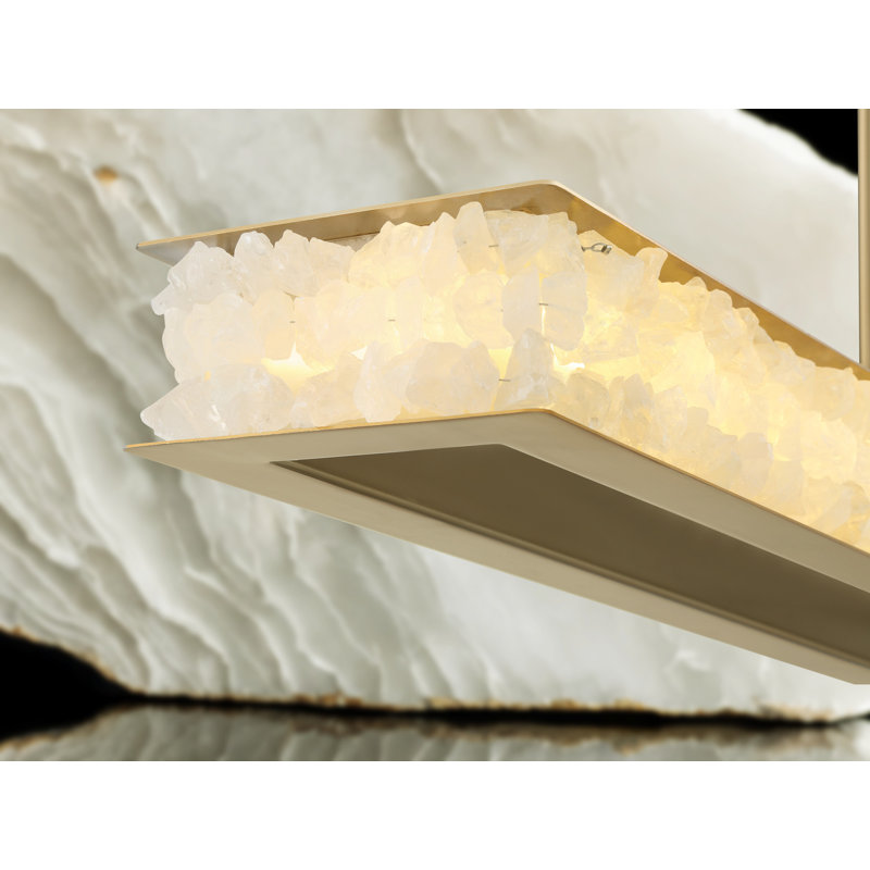 Everly Quinn Culmore - 60" LED Island Light In Celeste Brass Finish