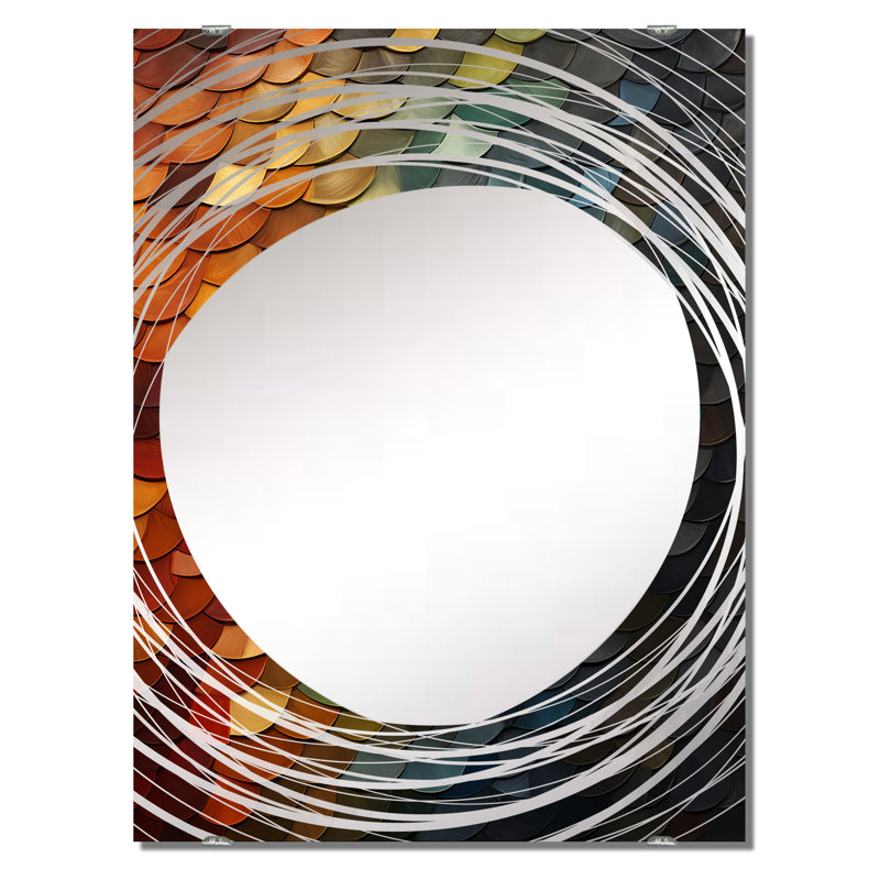 Adorno - Autre miroir mural abstrait, 40 po x 30 po