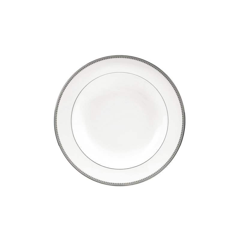 Vera Wang Lace Soup Bowl 9", Platinum Rim