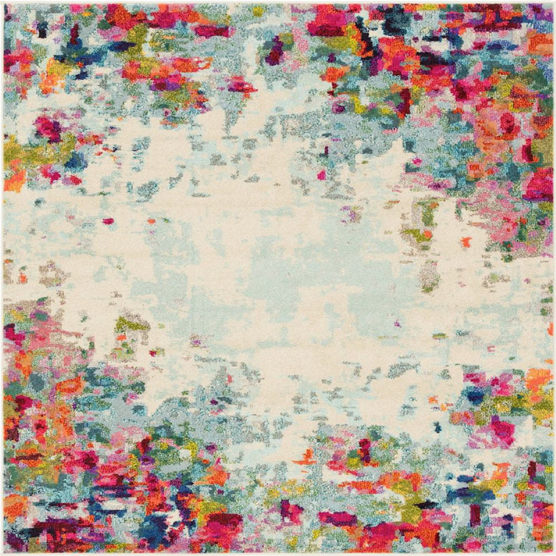 Quinlin Abstract Indoor Rug, Square 6'