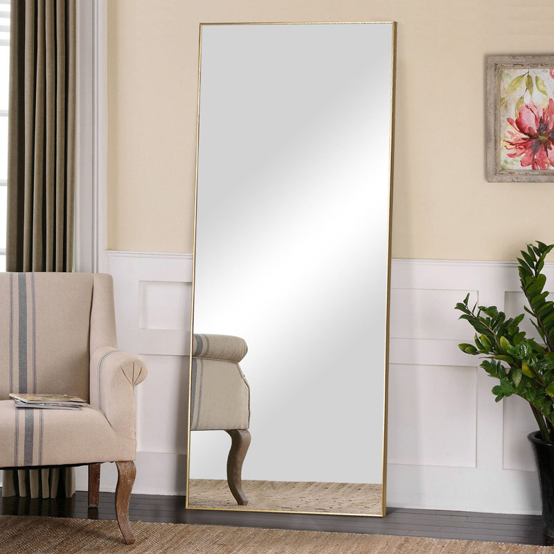 Miroir pleine grandeur Adhvika, Argent, 70,2 po x 23,4 po
