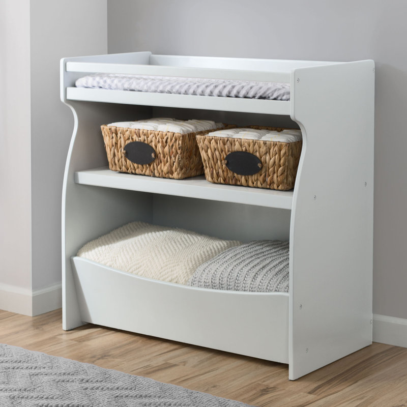 Bianca White Wooden 2-in-1 Changing Table with Storage
