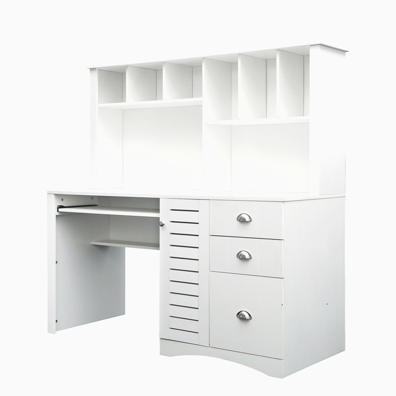 Bureau d'ordinateur à domicile avec huche