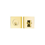 Square Single Cylinder Deadbolt Polished Chrome Finish