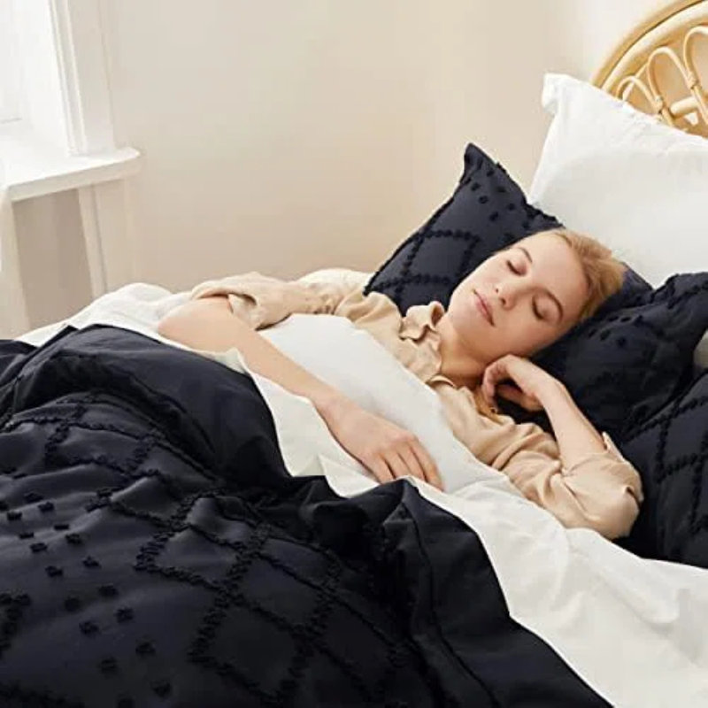 Ensemble de housse de couette Literie Boho - Ensemble de literie à broder, Housse de couette très grand et 2 très grandes t