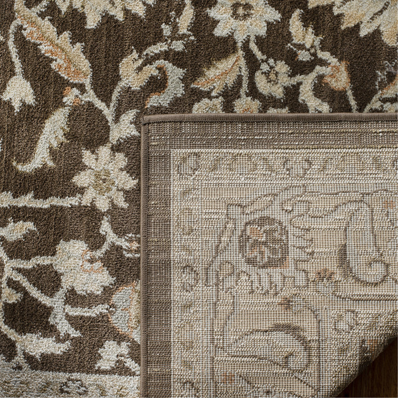 Tapis brun / ivoire Lavelle, Rectangle 3 pi x 5 pi