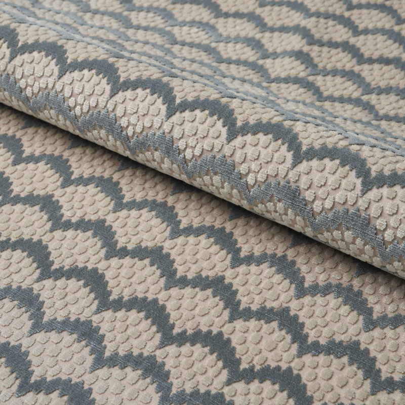 Schumacher x Neisha Crosland Pollen Cut Velvet Fabric, Soft Jade