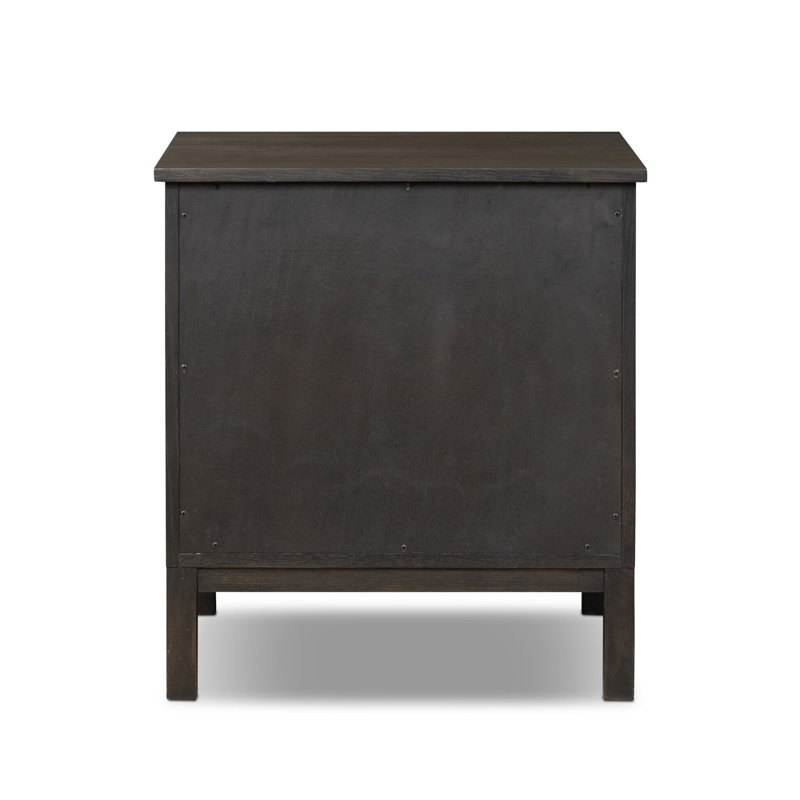 Alessio Nightstand, Smoked Black, Right